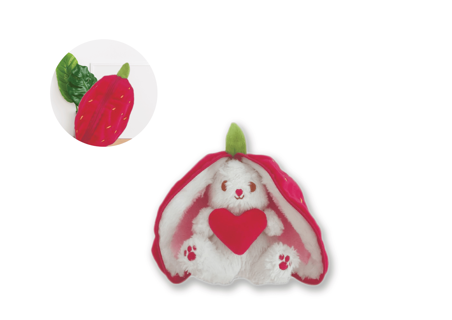 Strawberry Bunny Reversible Plush Toy - Shop - Kuddl Toys