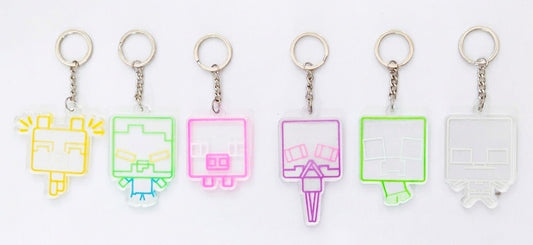 Minecraft Glow - in - the - Dark Acrylic Keychains – Mystery Pack (Official Licensed) - Shop - Kuddl Toys
