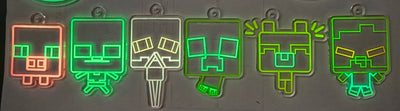 Minecraft Glow - in - the - Dark Acrylic Keychains – Mystery Pack (Official Licensed) - Shop - Kuddl Toys