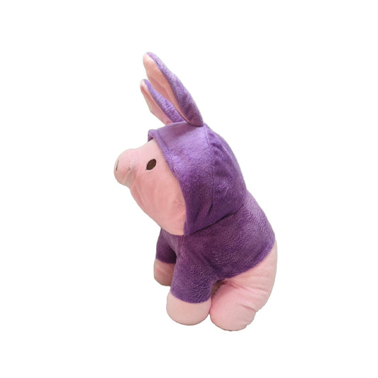 Pig in Purple Hoodie Plush - Shop - Kuddl Toys