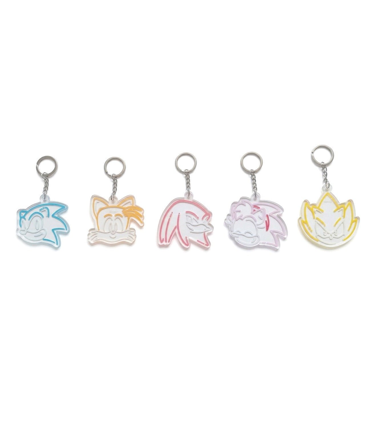 Sonic the Hedgehog Glow - in - Dark Acrylic Keychains – Mystery Pack (Official Licensed) - Shop - Kuddl Toys